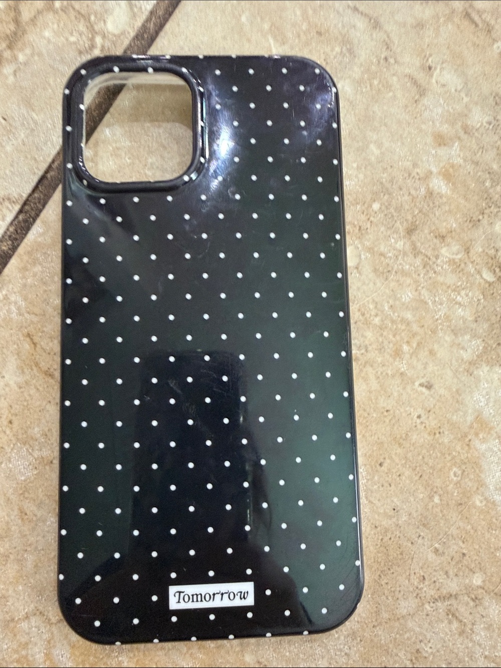 Black Polka Dot Phone Case - Protective Accessory